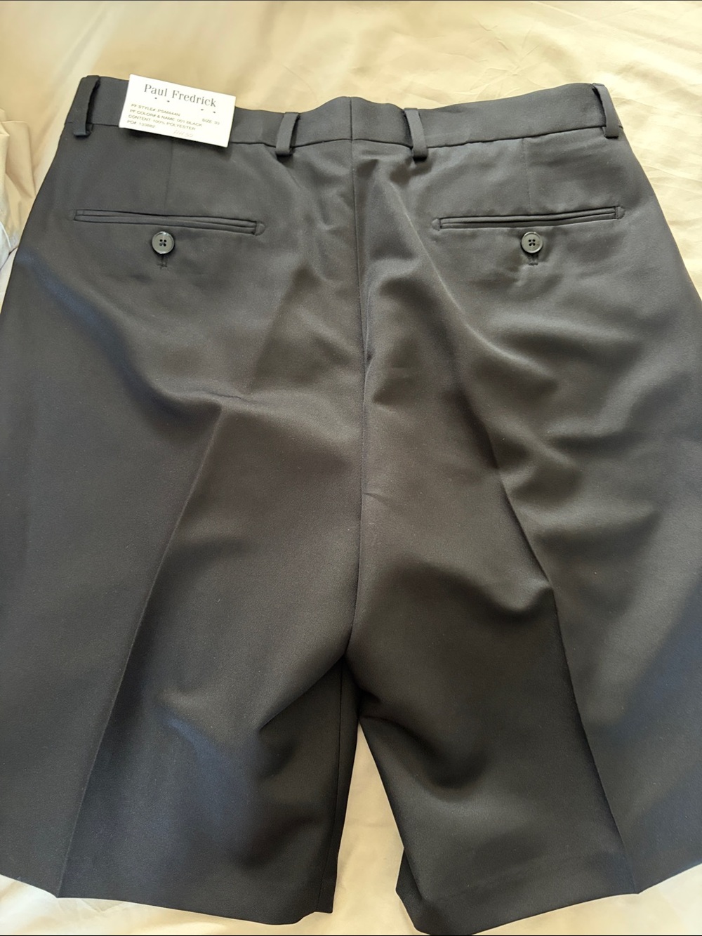 Men's Classic Pleated Black Shorts